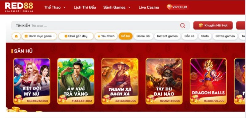 Game nổ hũ RED88 – Khám phá slot game nổ hũ cực chất